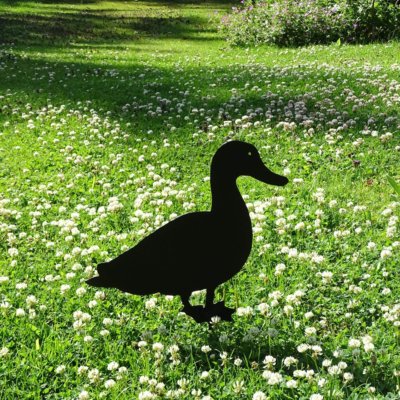 Garden Silhouettes - Side Facing Duck in Black