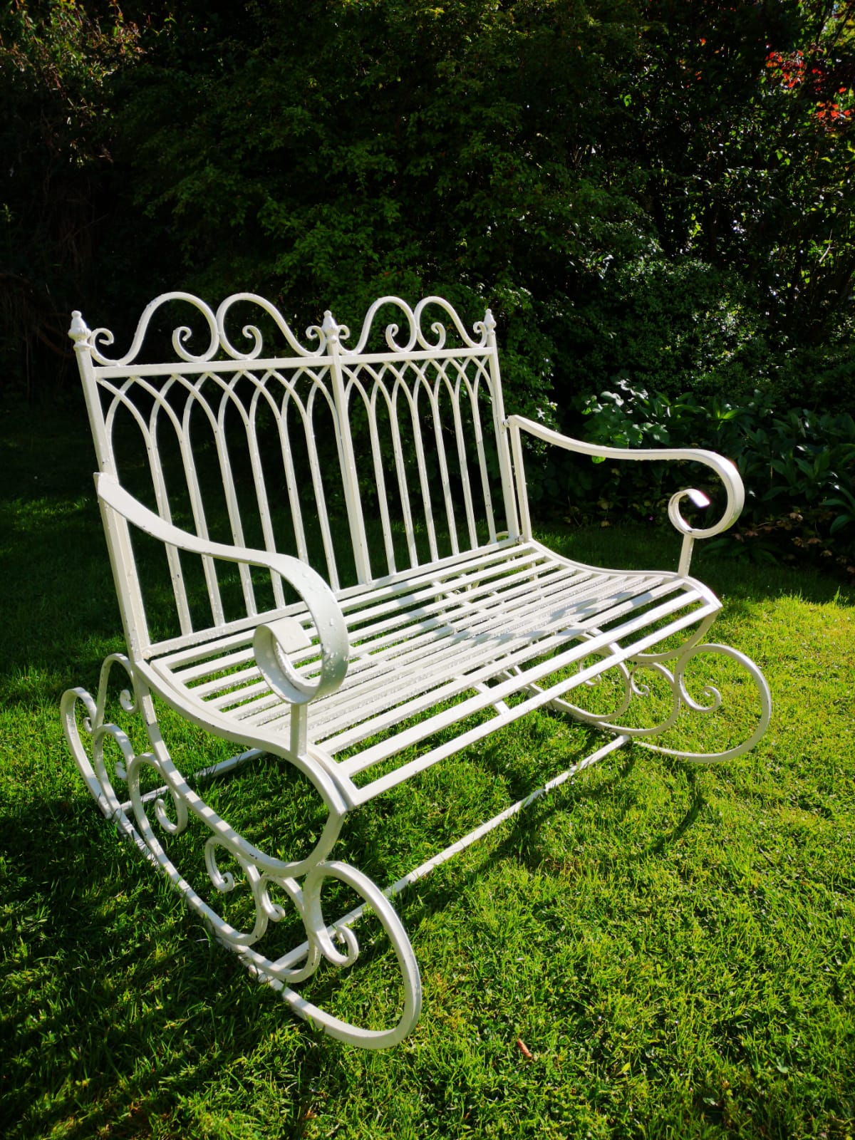 Victorian Styled Cream Rocking Chair - Image 2