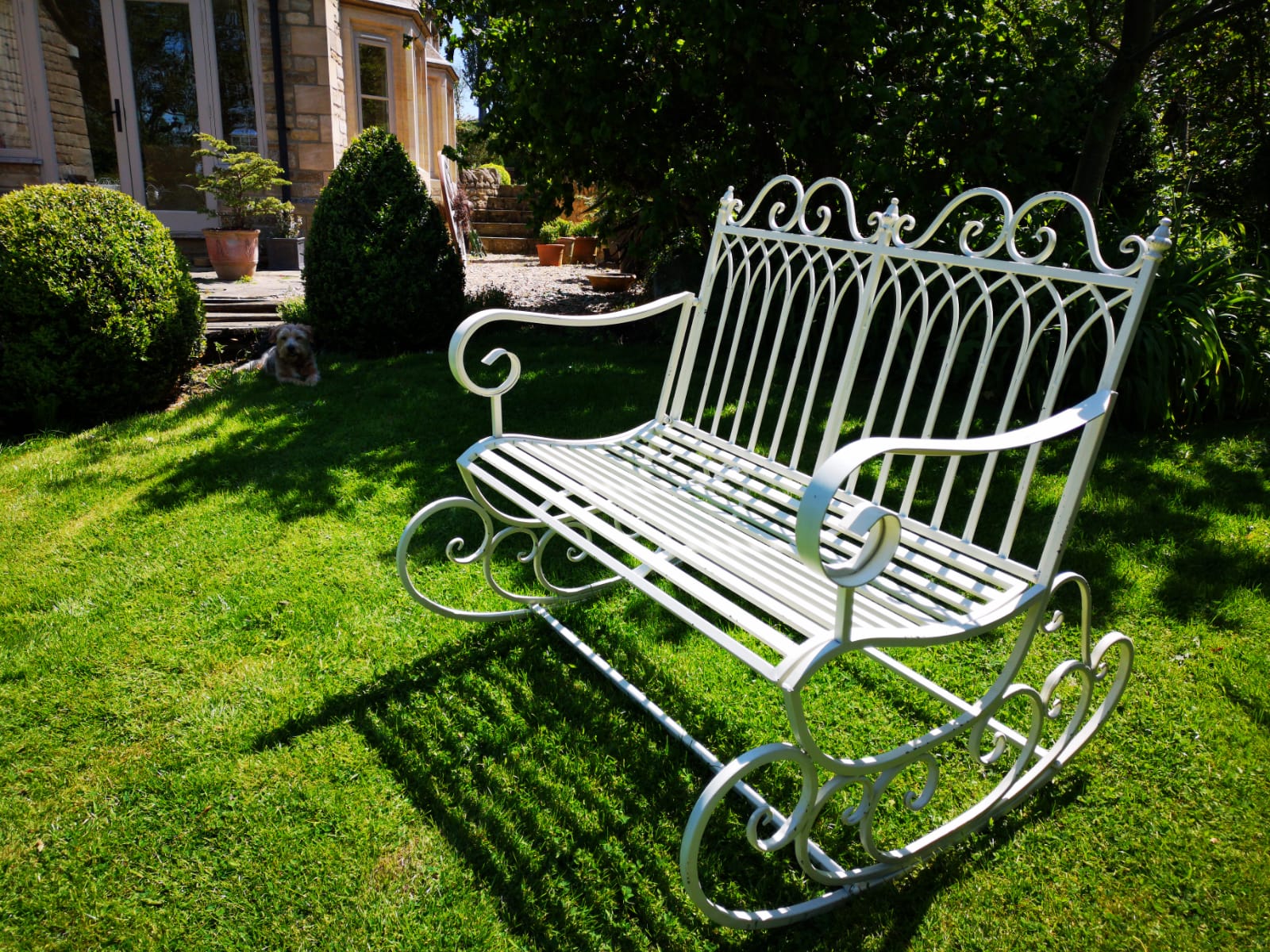 Victorian Styled Cream Rocking Chair - Image 3
